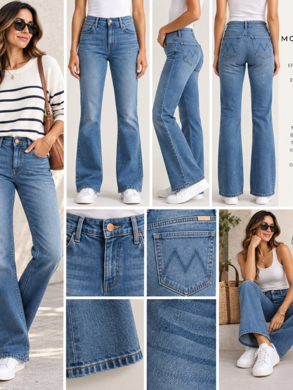 MOTHER The Weekender Layover Sz 29 Mid Rise Bootcut Jeans Blue 70s Quiet Luxury